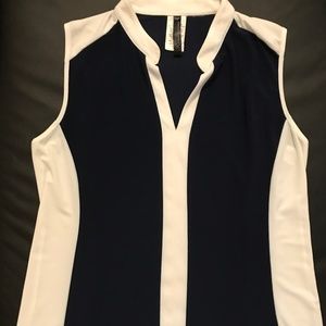 Black and white dress top